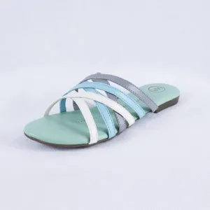 Maryn Multi Green Slides for Women