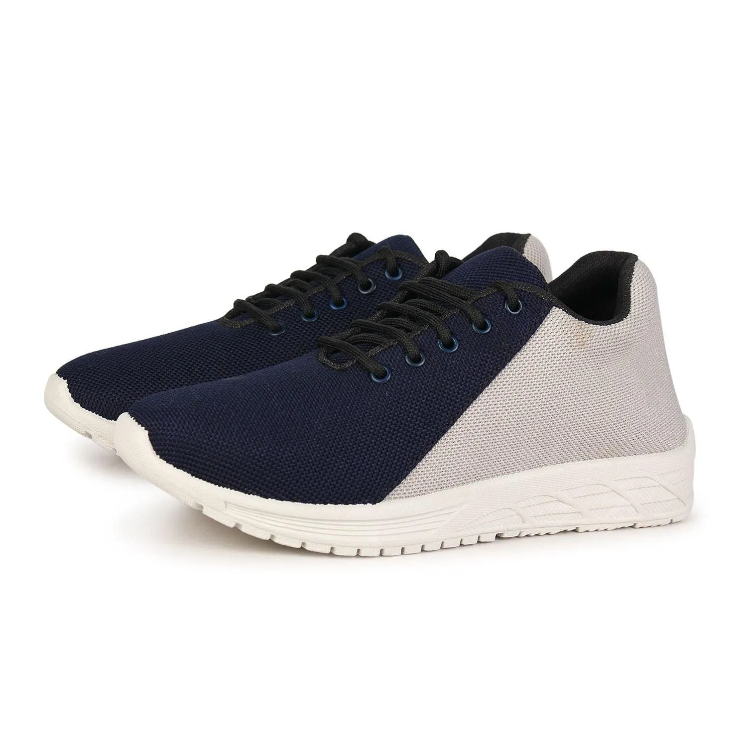 Men's Navy Blue & Off White Sports Shoe