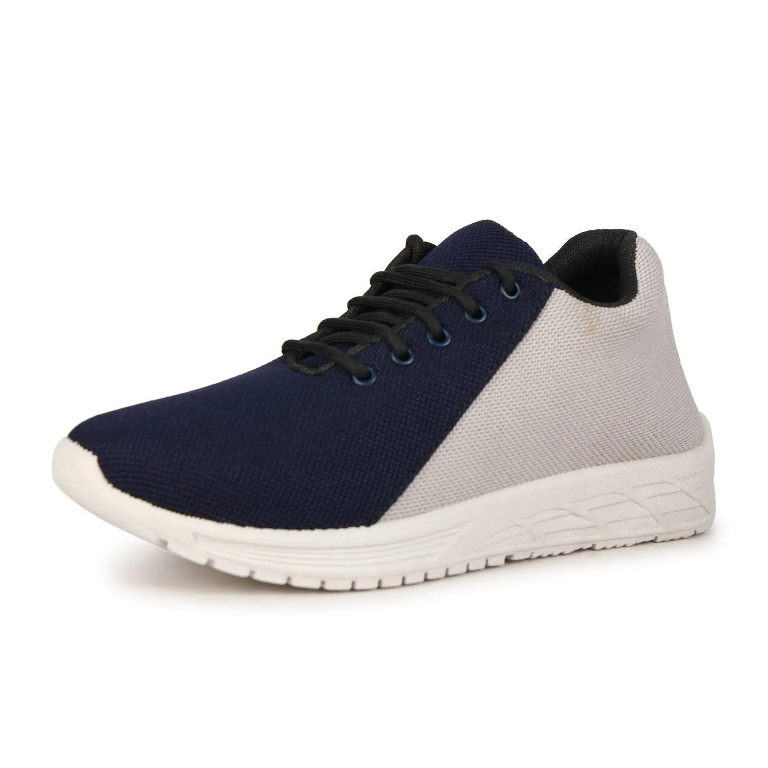 Men's Navy Blue & Off White Sports Shoe