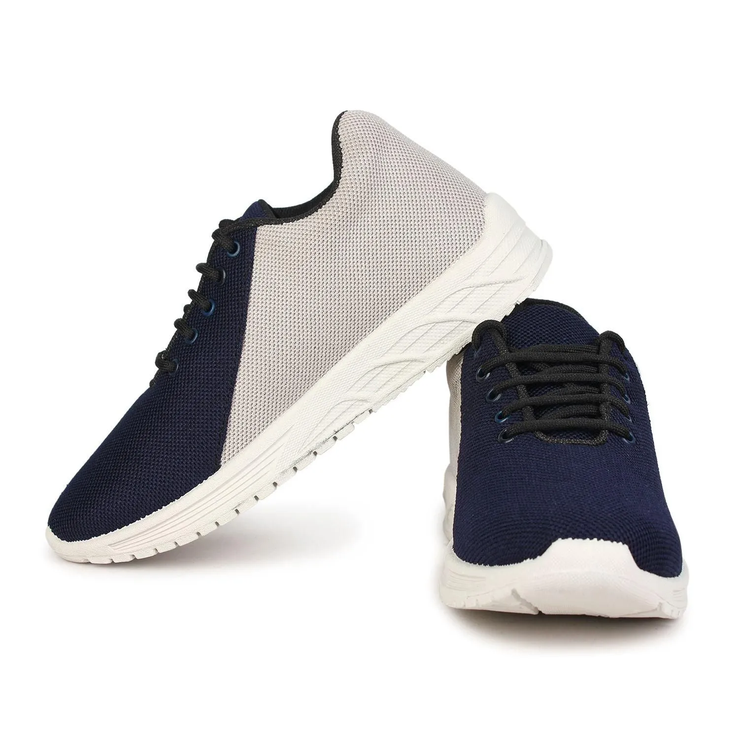 Men's Navy Blue & Off White Sports Shoe
