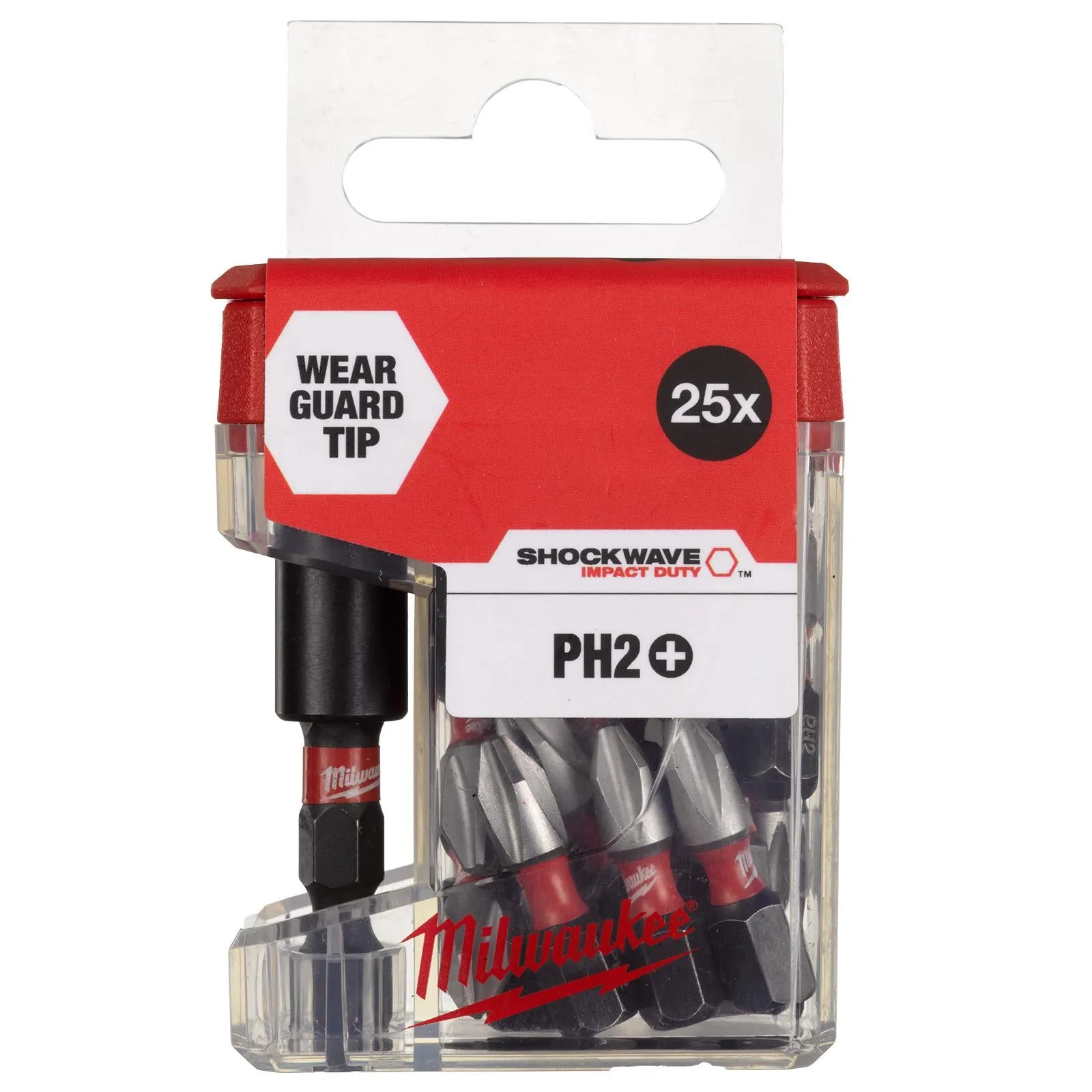 Milwaukee Screwdriver Bit Set 25 Piece PH2 Phillips SHOCKWAVE Impact Duty   Bit Holder