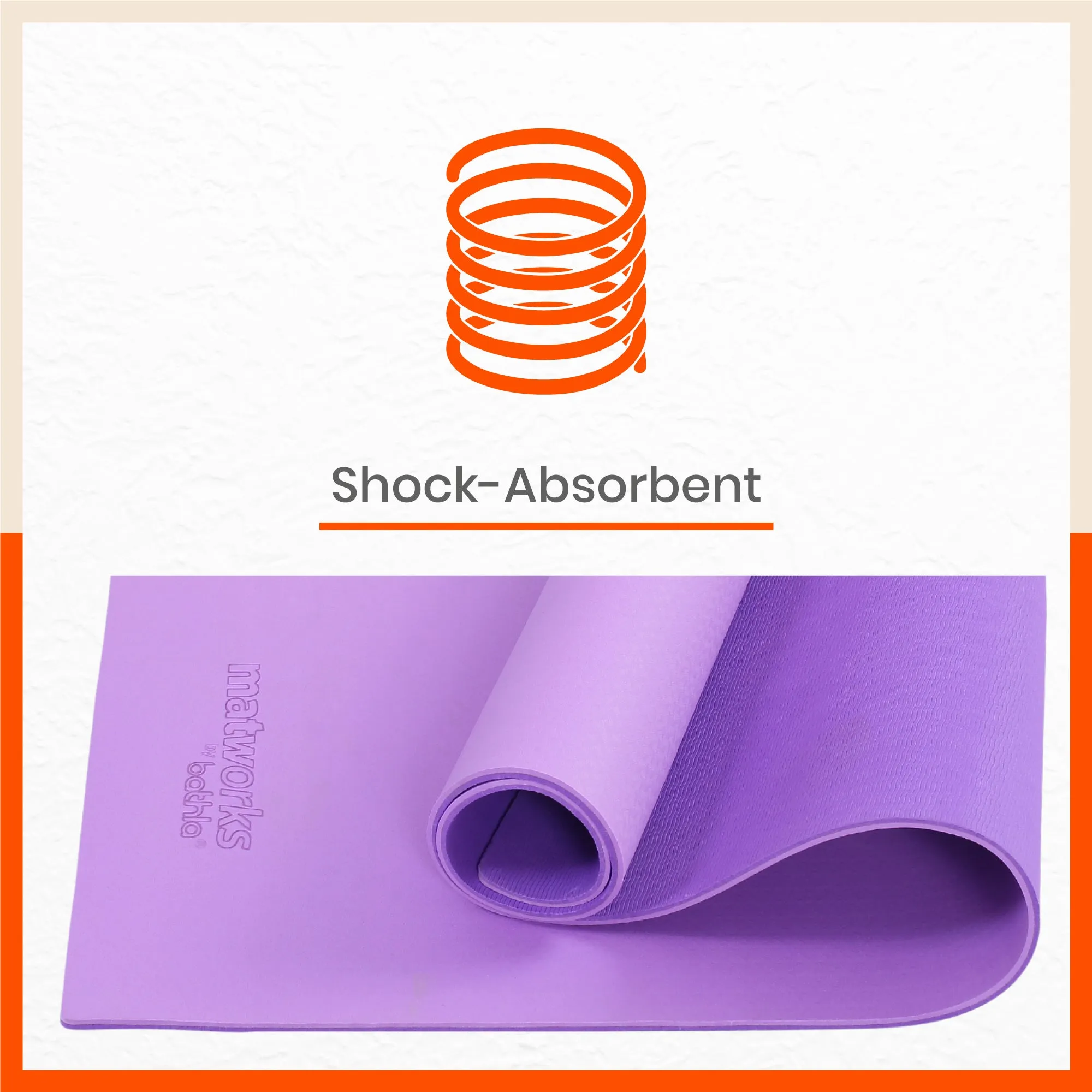 Moksh Premium Yoga Mat | Purple & Mauve (Size: 24” x 72” Thickness: 6mm)