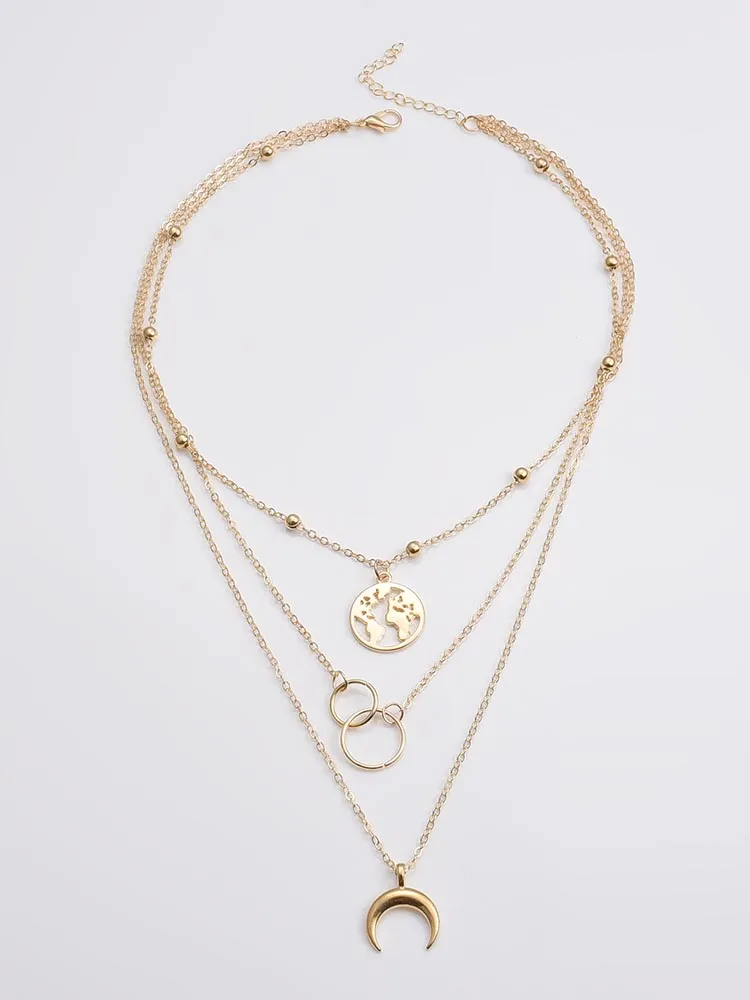 Moon Layered Necklace