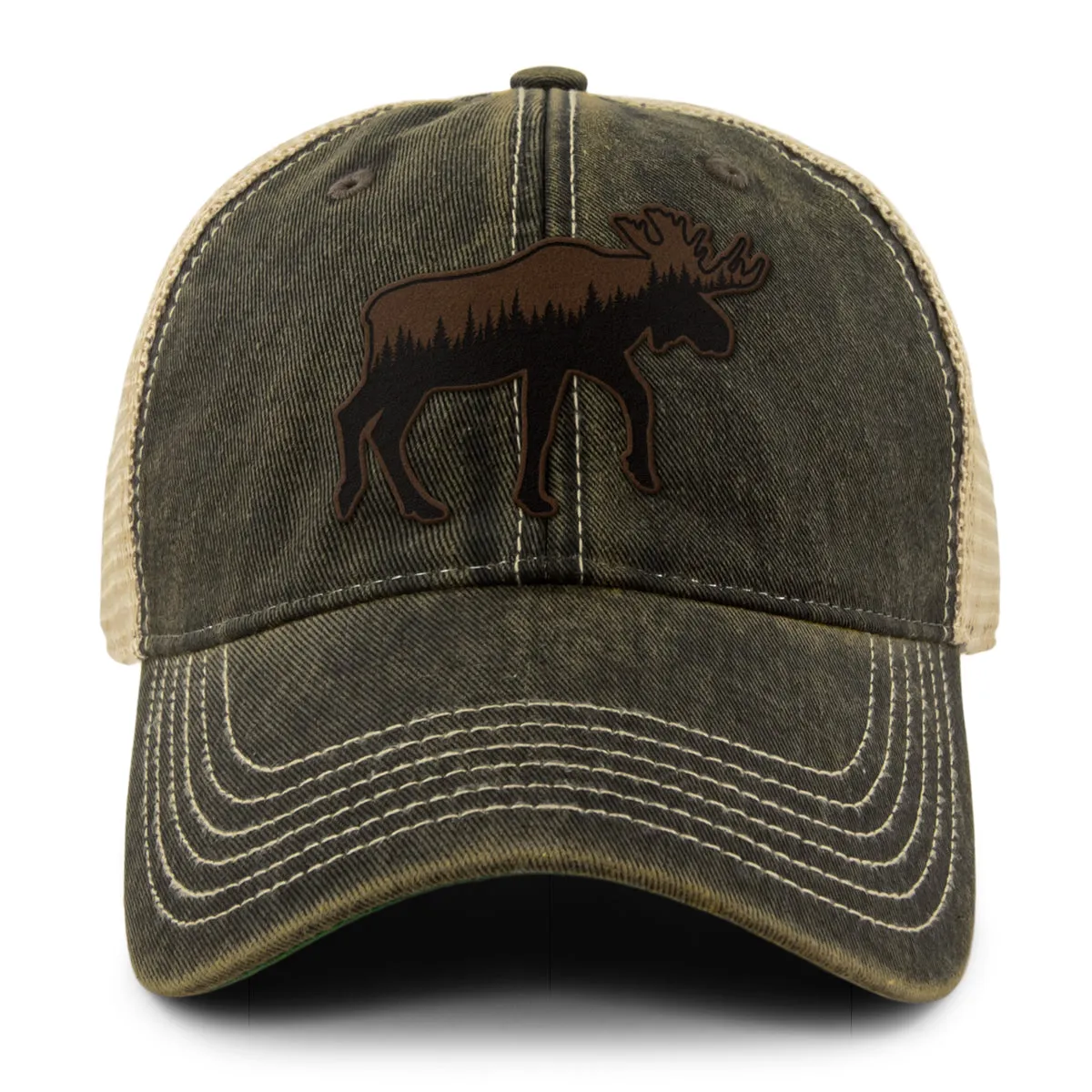 Moose Tree Skyline Leather Patch Dirty Water Trucker