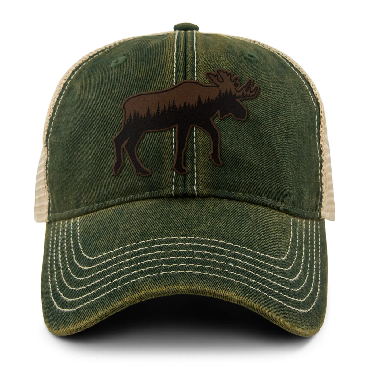 Moose Tree Skyline Leather Patch Dirty Water Trucker