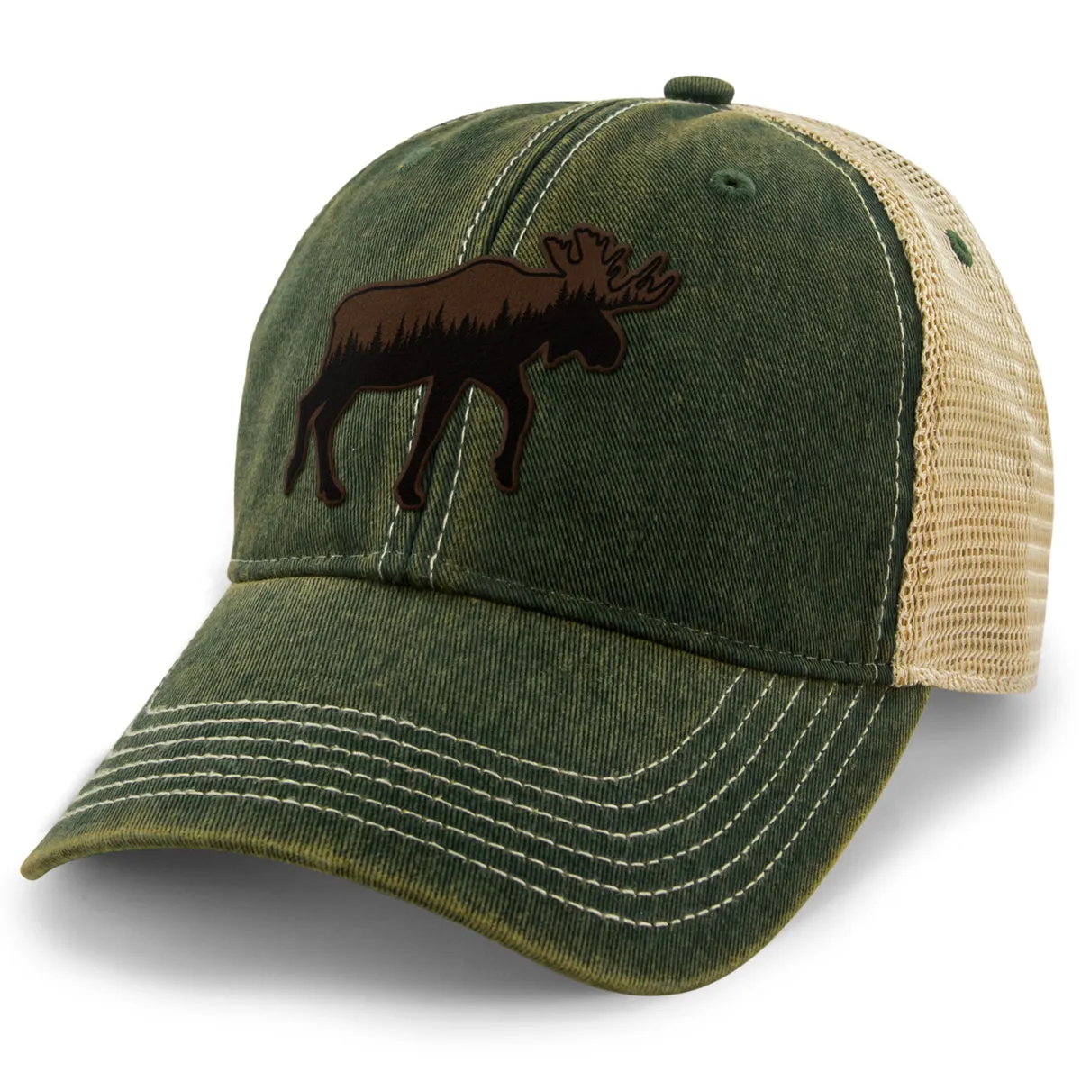 Moose Tree Skyline Leather Patch Dirty Water Trucker