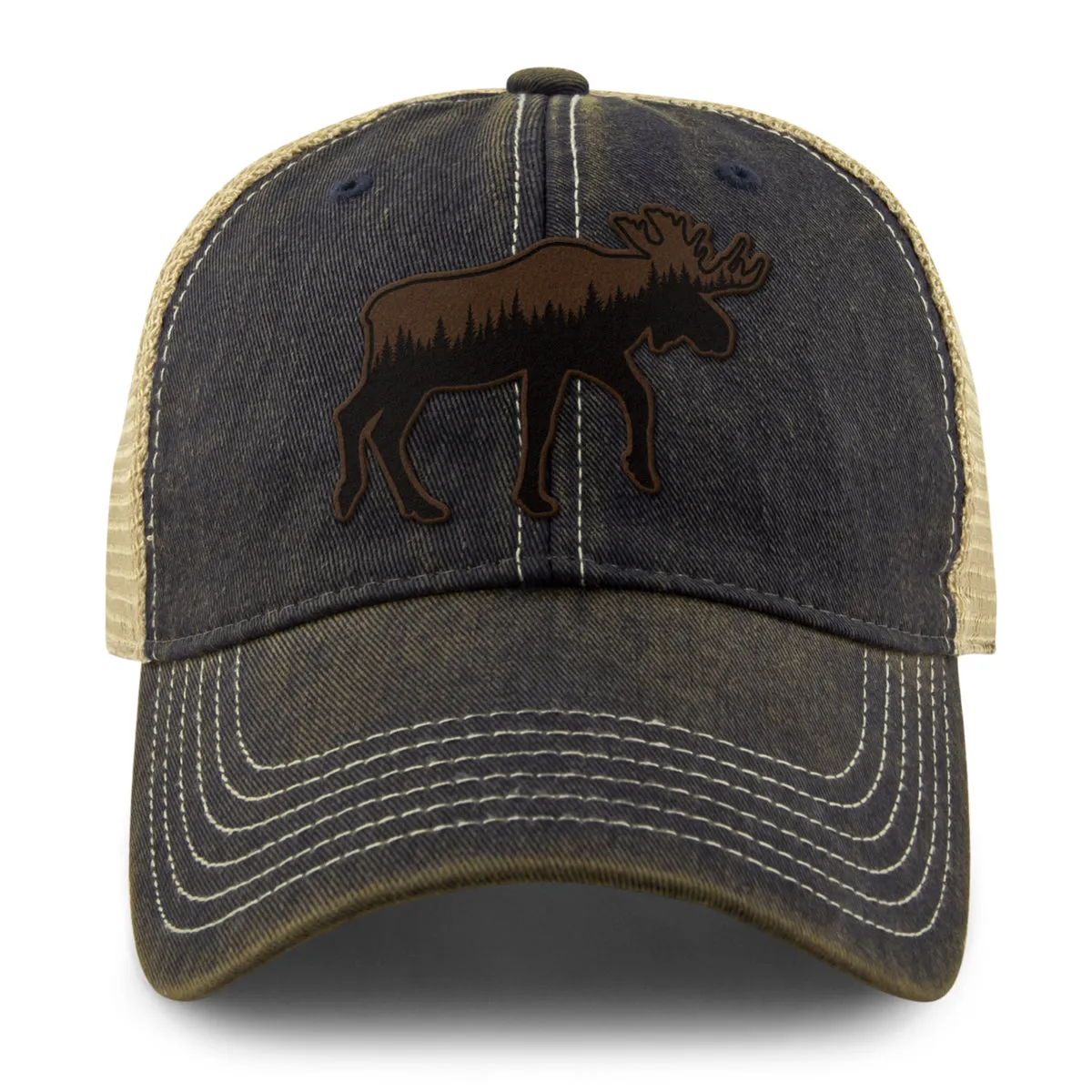 Moose Tree Skyline Leather Patch Dirty Water Trucker