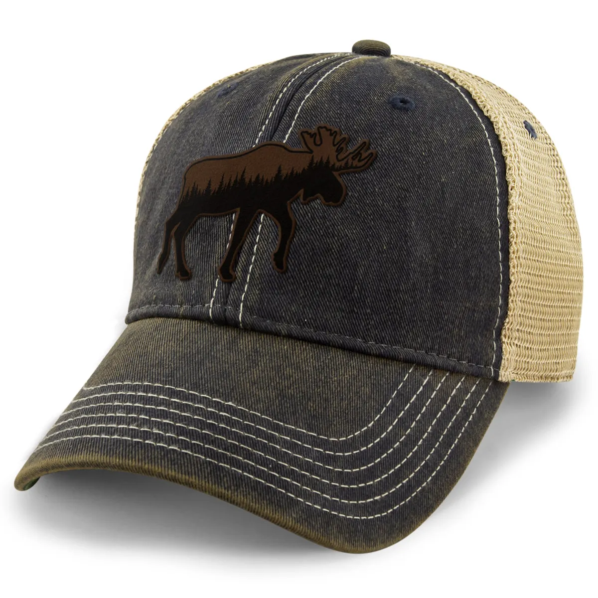 Moose Tree Skyline Leather Patch Dirty Water Trucker
