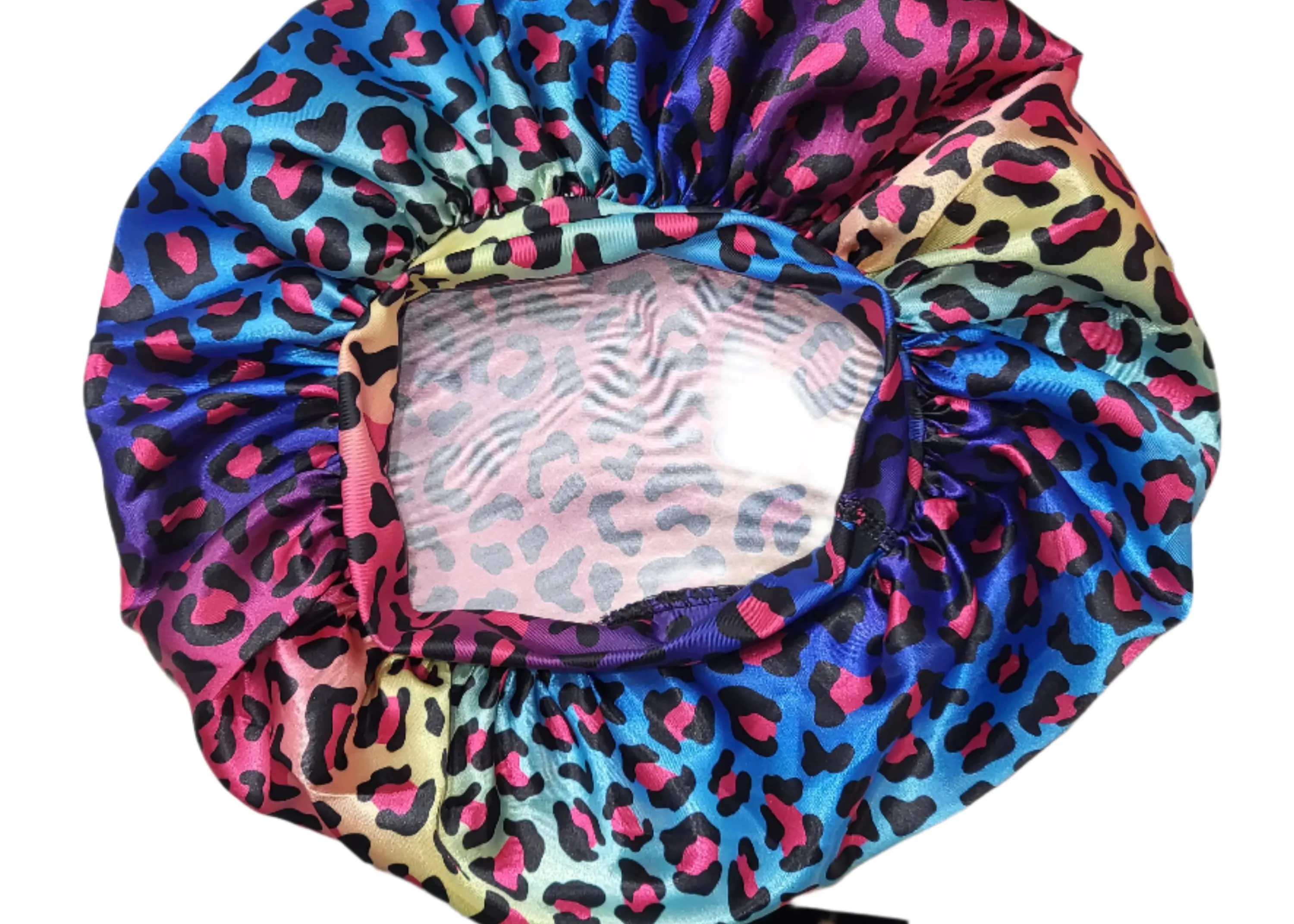 MULTI COLORED  Wide Band Elastic Single Layer Satin Hair Bonnet