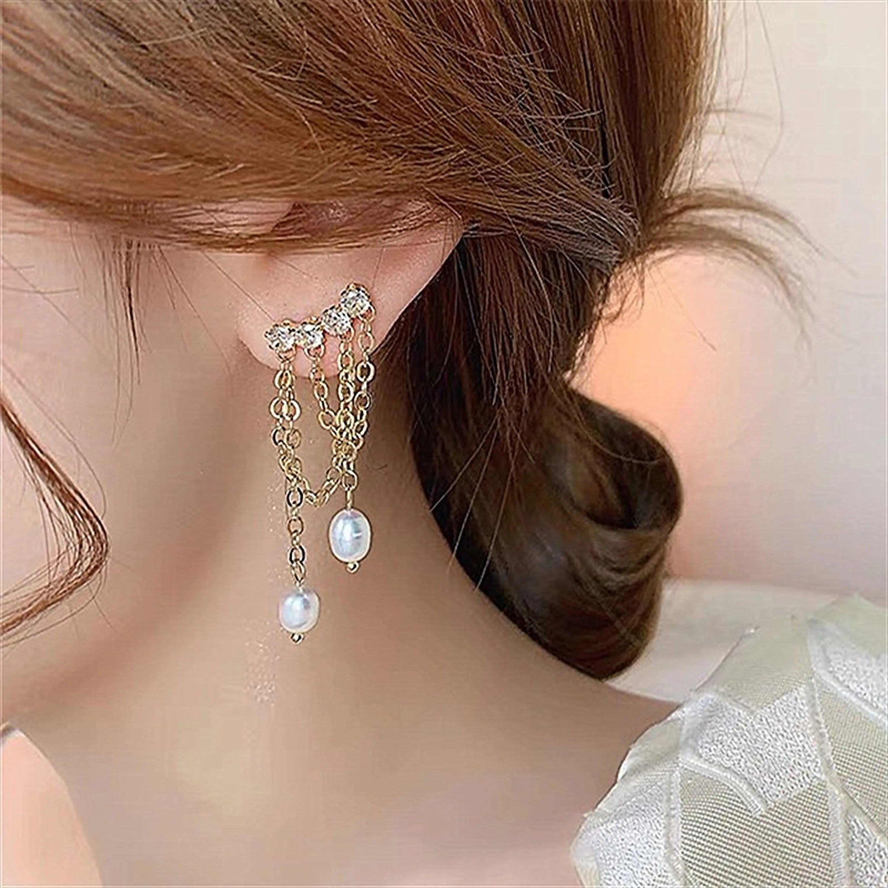 Multi layer dangle earrings