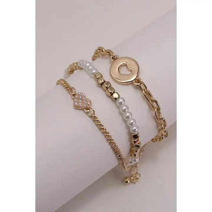 Multi Layer Heart Bracelet