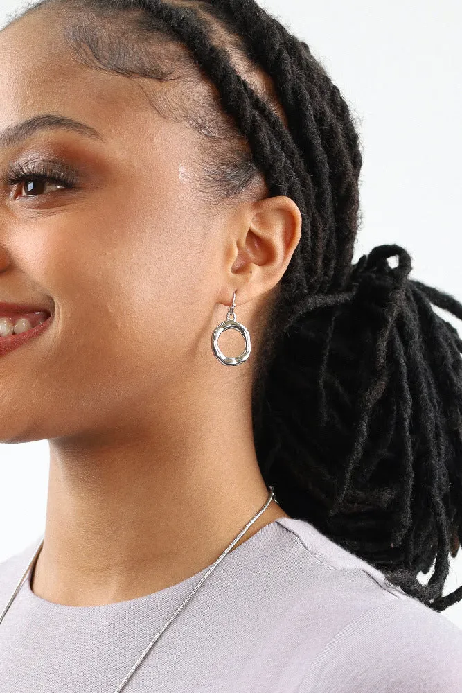 Multi-layer Two Tone Pendant Necklace - Silver
