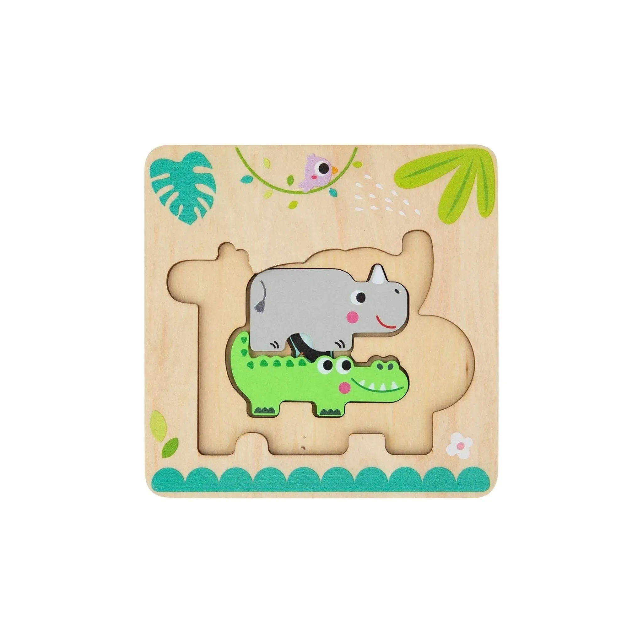Multi-Layered Jungle Animal Puzzle