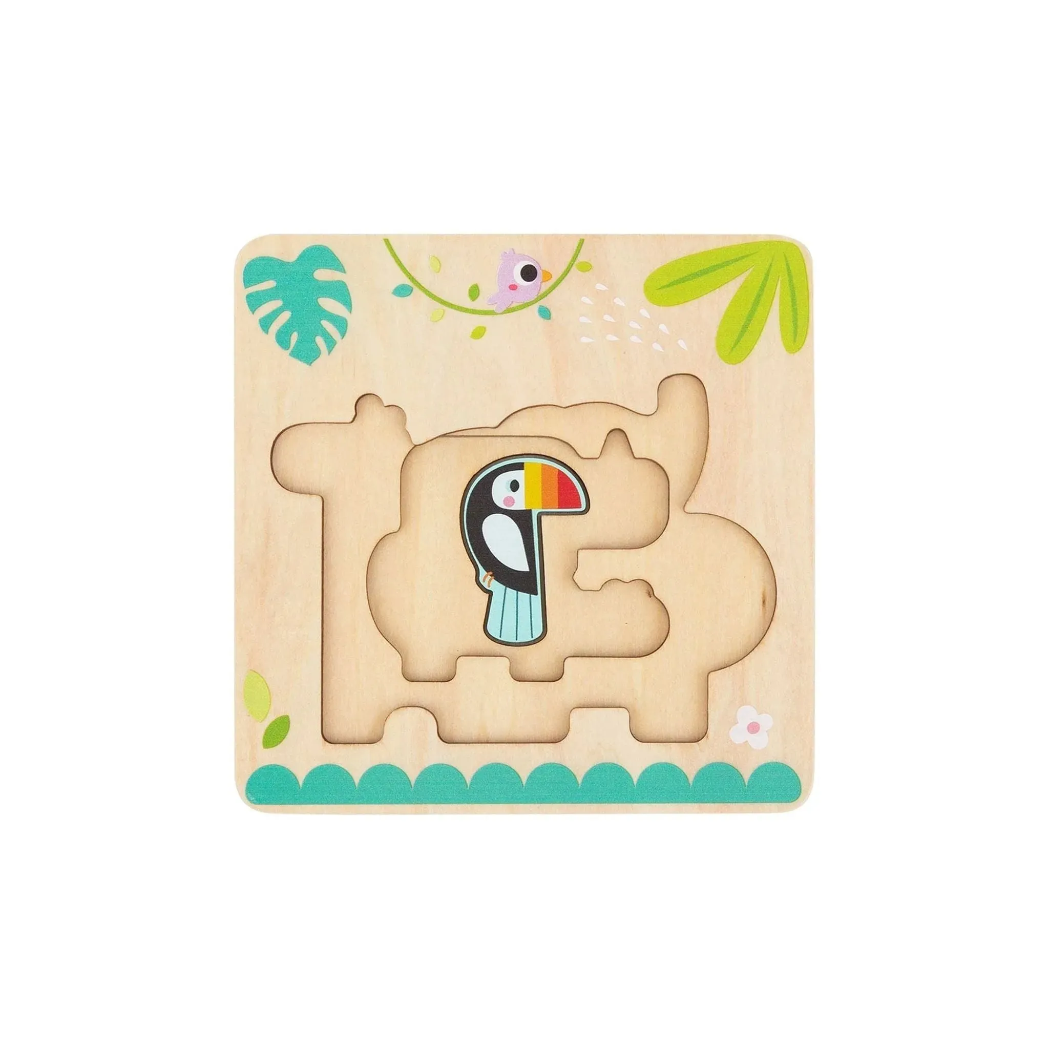 Multi-Layered Jungle Animal Puzzle