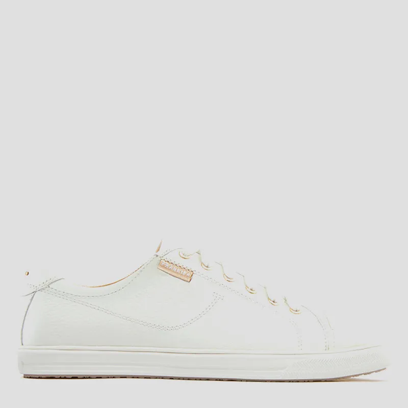 NAT III - WHITE TUMBLED LEATHER