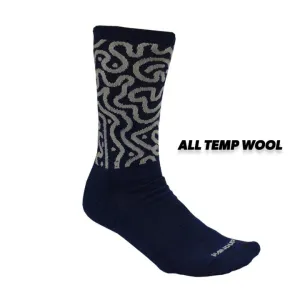 Navy Switchback Wool
