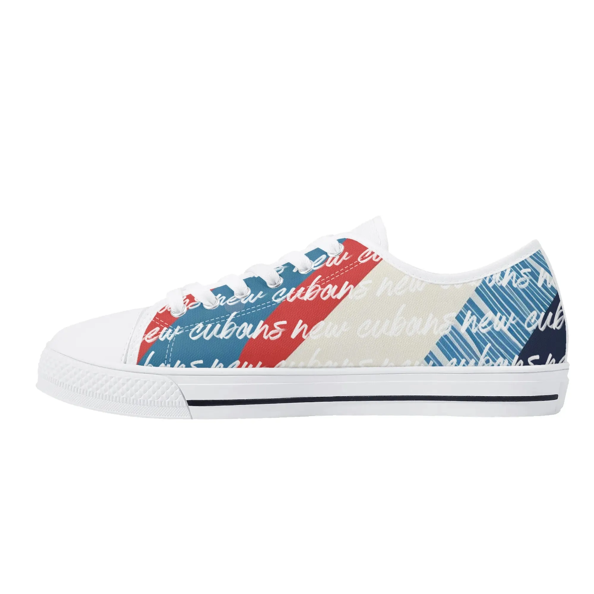 New Cubans Womens Rubber Low Top Canvas Shoes