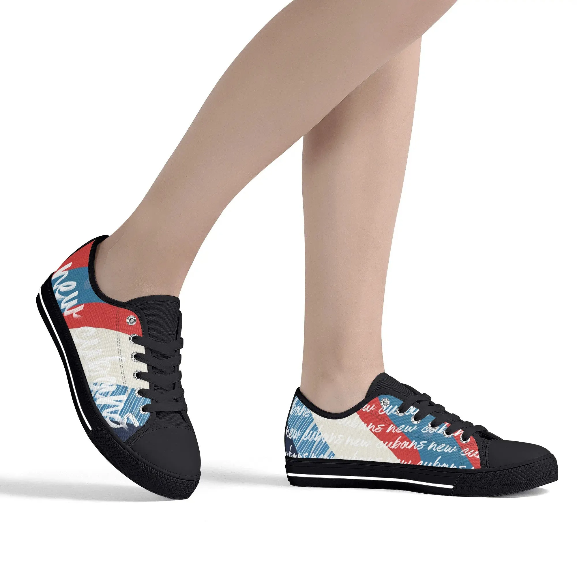 New Cubans Womens Rubber Low Top Canvas Shoes