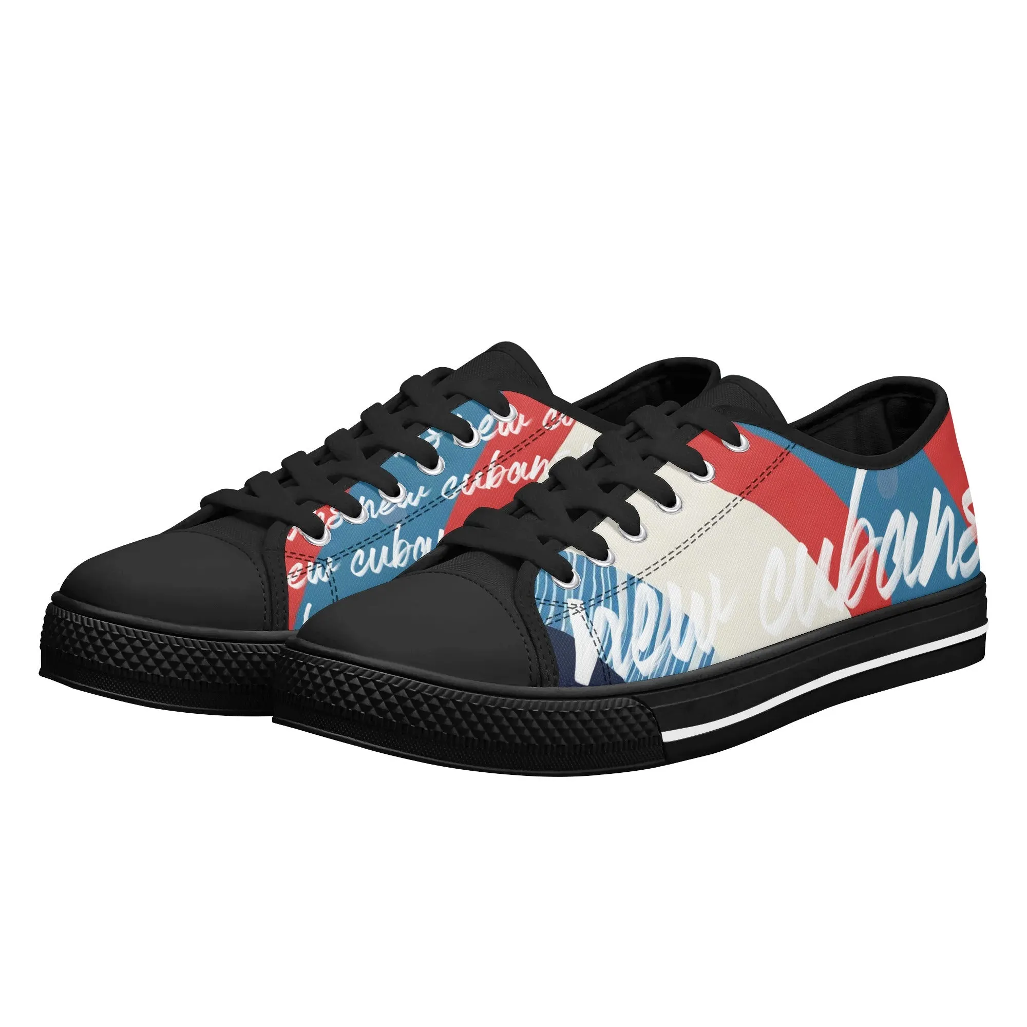 New Cubans Womens Rubber Low Top Canvas Shoes
