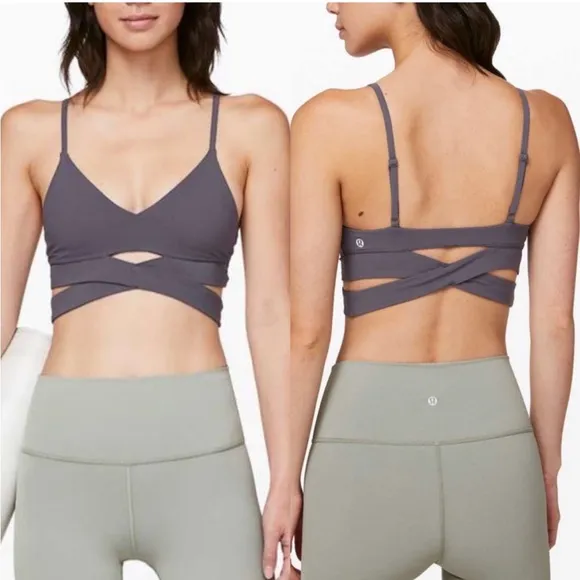 NEW Lululemon Sz 10 Jubilee Lavender Pink Crossover Strappy Longline Sports Bra
