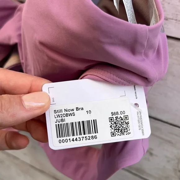 NEW Lululemon Sz 10 Jubilee Lavender Pink Crossover Strappy Longline Sports Bra