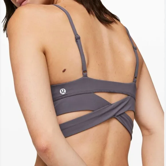 NEW Lululemon Sz 10 Jubilee Lavender Pink Crossover Strappy Longline Sports Bra
