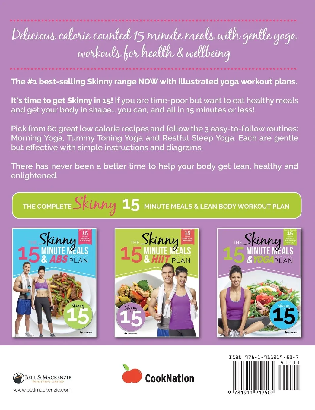 New The Skinny 15 Minute Meals & Yoga Workout Plan: Calorie Counted 15 Minute Meals & Gentle Yoga Workouts For Health & Wellbeing Paperback
