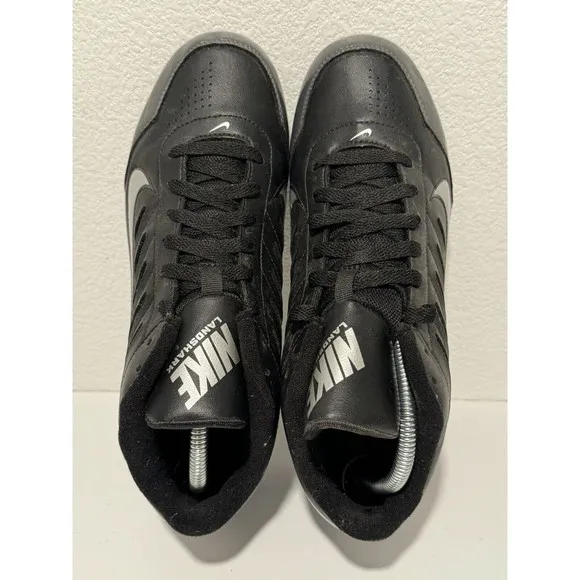 Nike Mens Landshark Football Cleats Sz 8.5 Black Mid Boots Shoes 511292-009