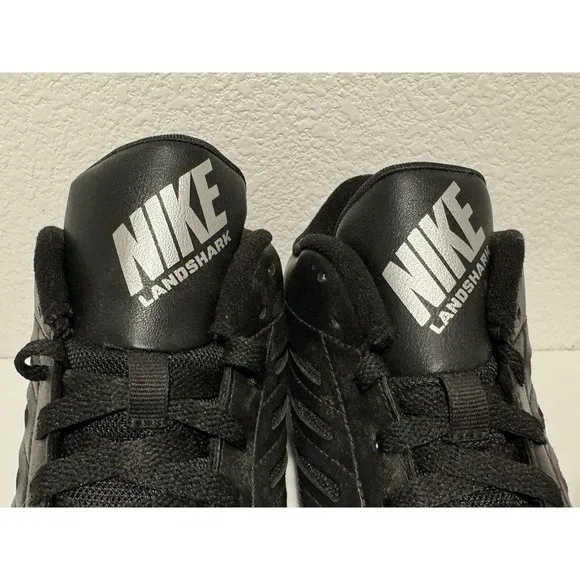Nike Mens Landshark Football Cleats Sz 8.5 Black Mid Boots Shoes 511292-009