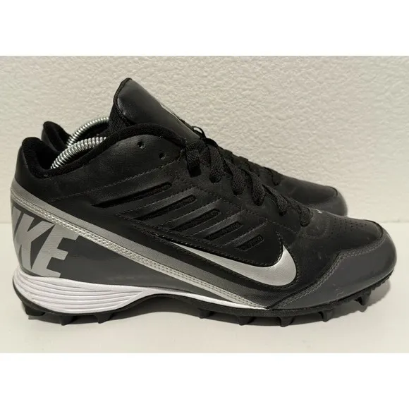 Nike Mens Landshark Football Cleats Sz 8.5 Black Mid Boots Shoes 511292-009
