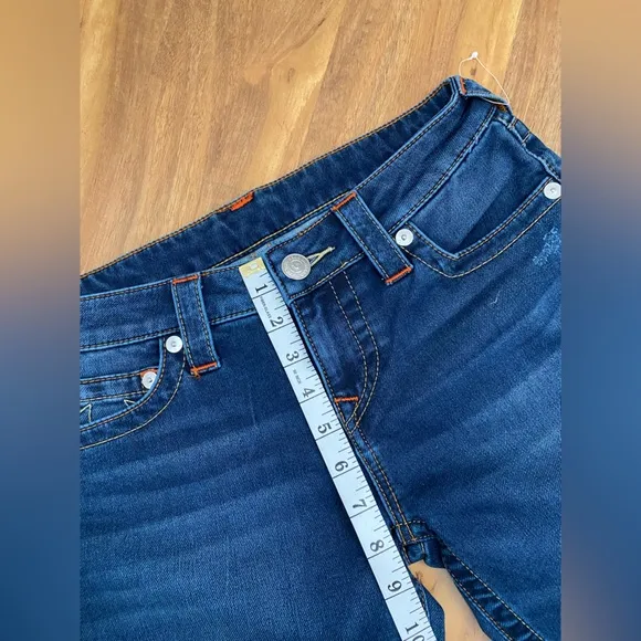 🔥NWOT True Religion Women Bermuda Shorts Big Stitch Buddha Horse Shoes Low Rise