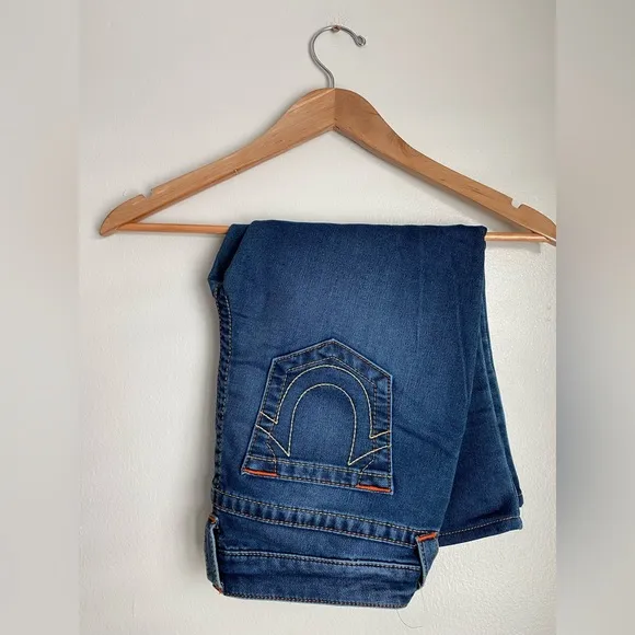 🔥NWOT True Religion Women Bermuda Shorts Big Stitch Buddha Horse Shoes Low Rise