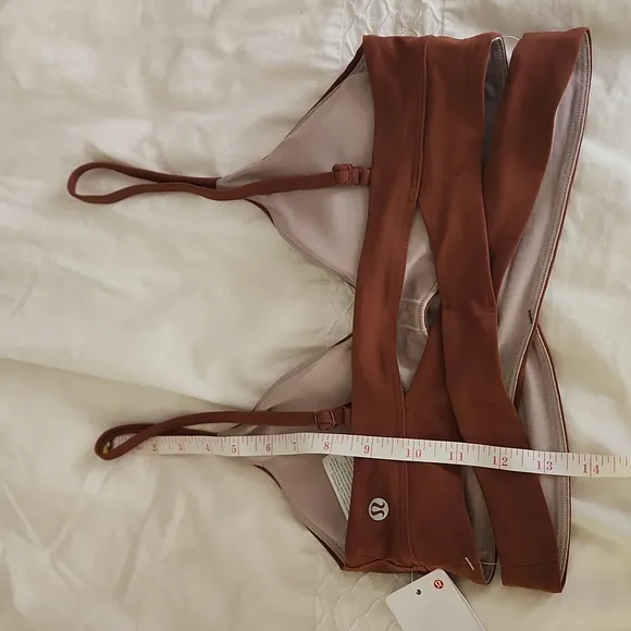 NWT Lululemon Still Now Bra, Brown, Size 8