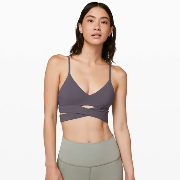 NWT Lululemon Still Now Bra, Brown, Size 8