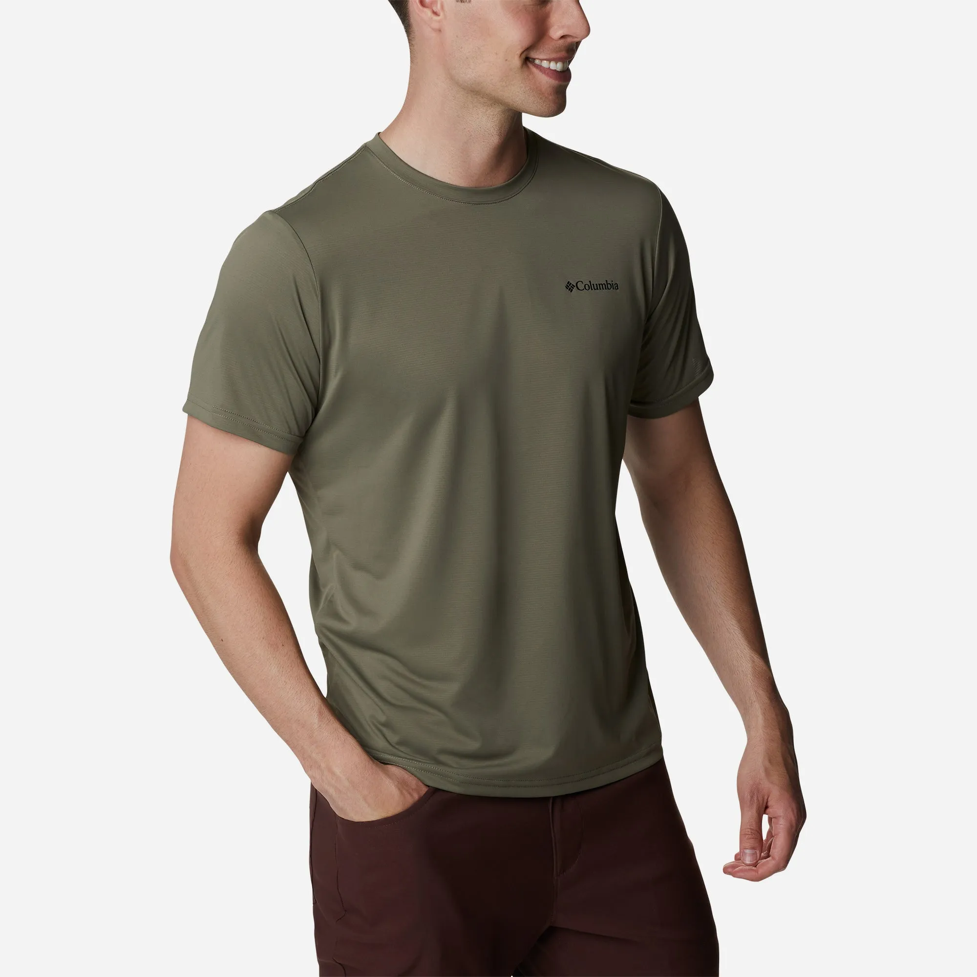 Áo Thun Ngắn Tay Nhanh Khô Nam Columbia Hike™ Crew - Xanh Quân Đội