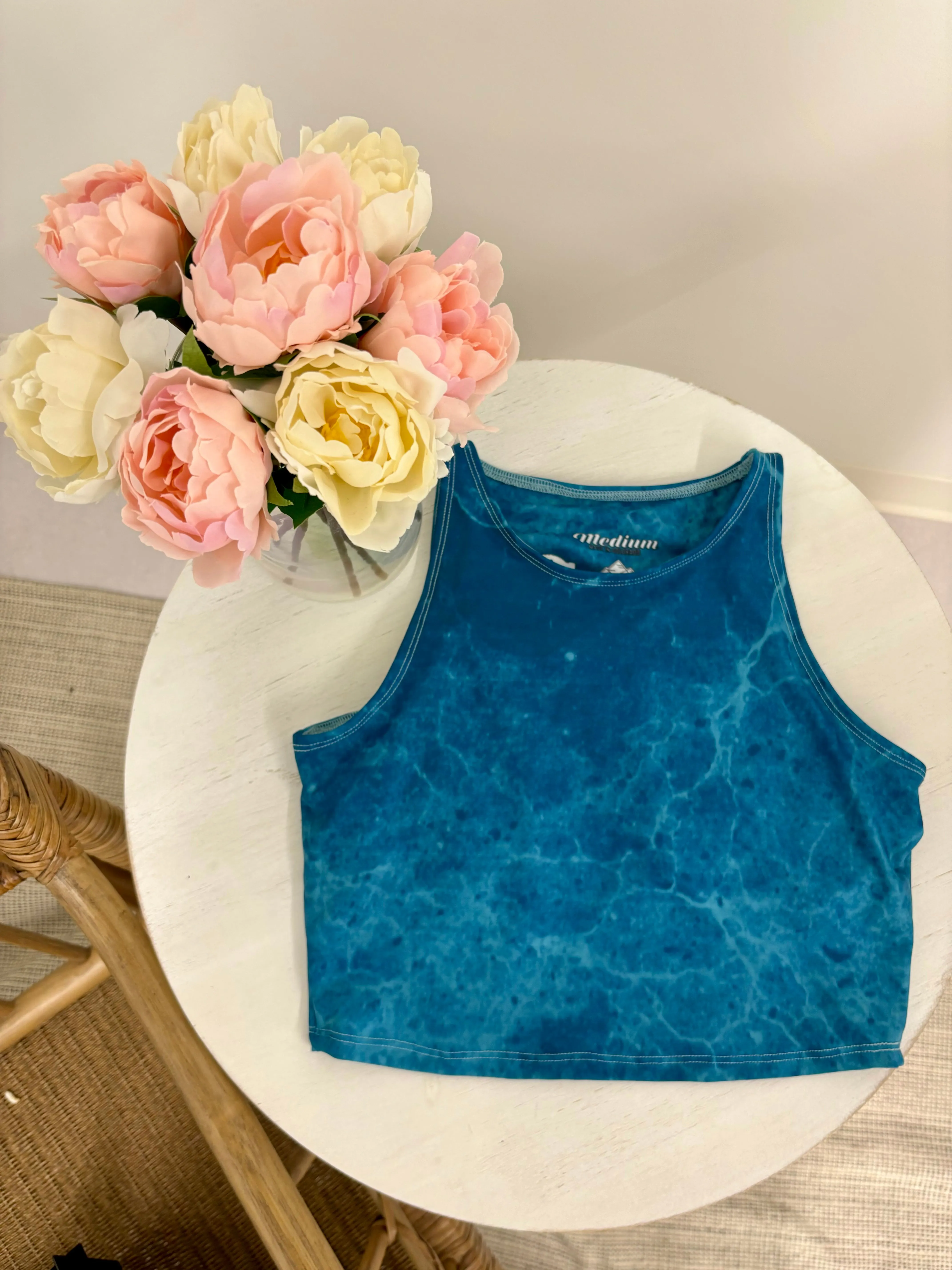 Ocean Marble Crop Top *FINAL SALE*