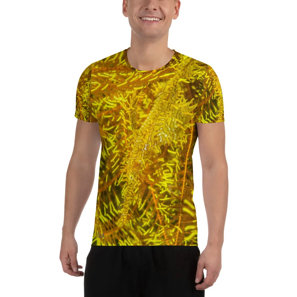 Ornate Ghost Pipefish All-Over Print Men's Athletic T-shirt