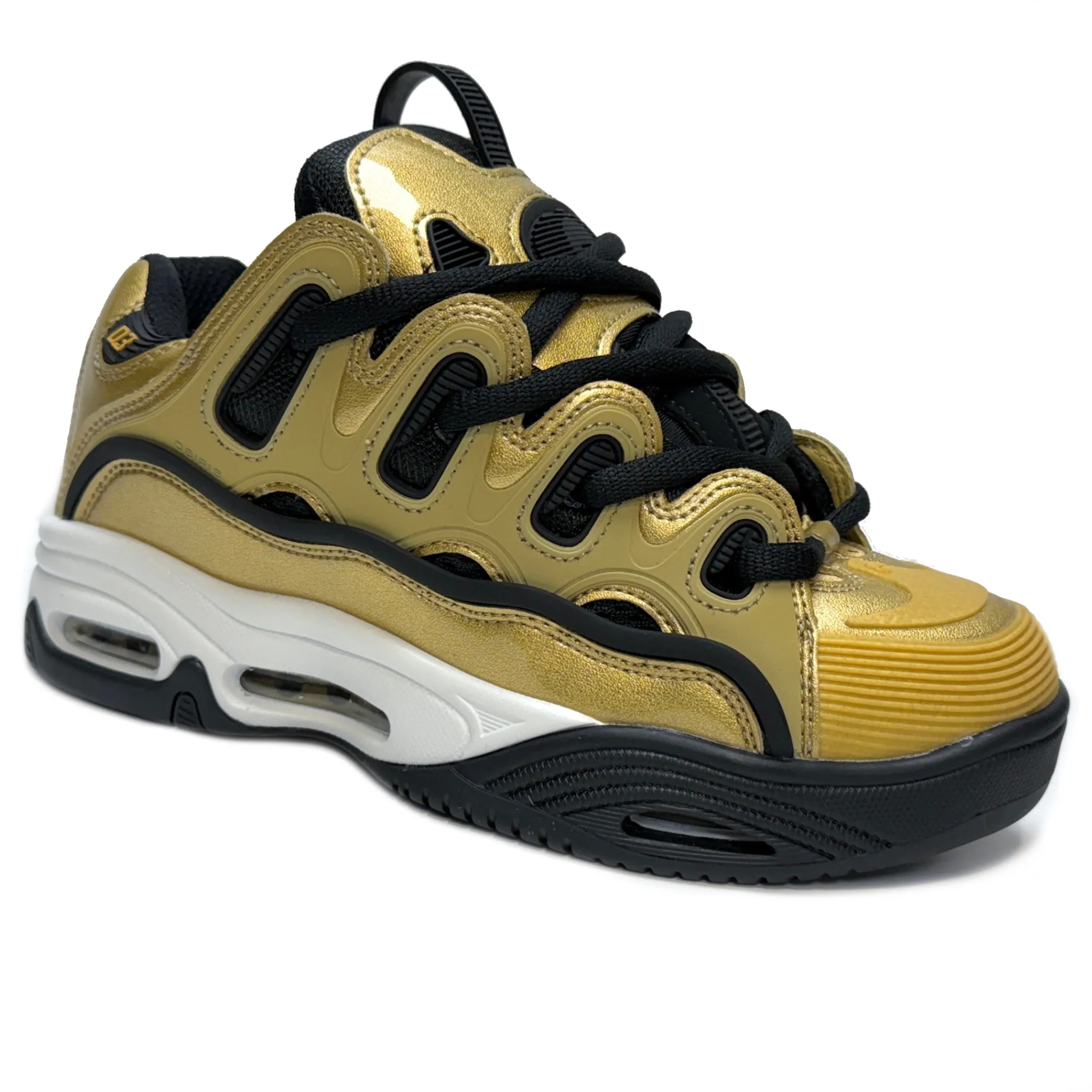 OSIRIS SHOES D3 2001 GOLD BLACK WHITE TRAINERS