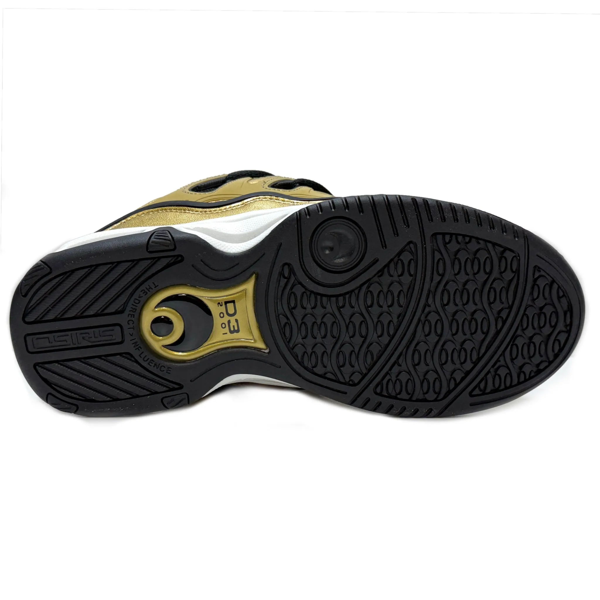OSIRIS SHOES D3 2001 GOLD BLACK WHITE TRAINERS