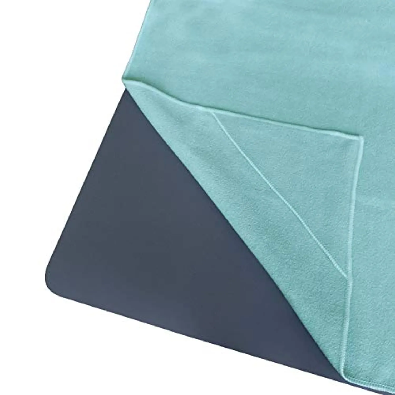 Patas Lague Toalla de yoga de lujo con diseño de bolsillos de esquina, 100% microfibra absorbente, alfombrilla de yoga antideslizante 71.7 x 26.0 in para yoga caliente, pilates y fitness
