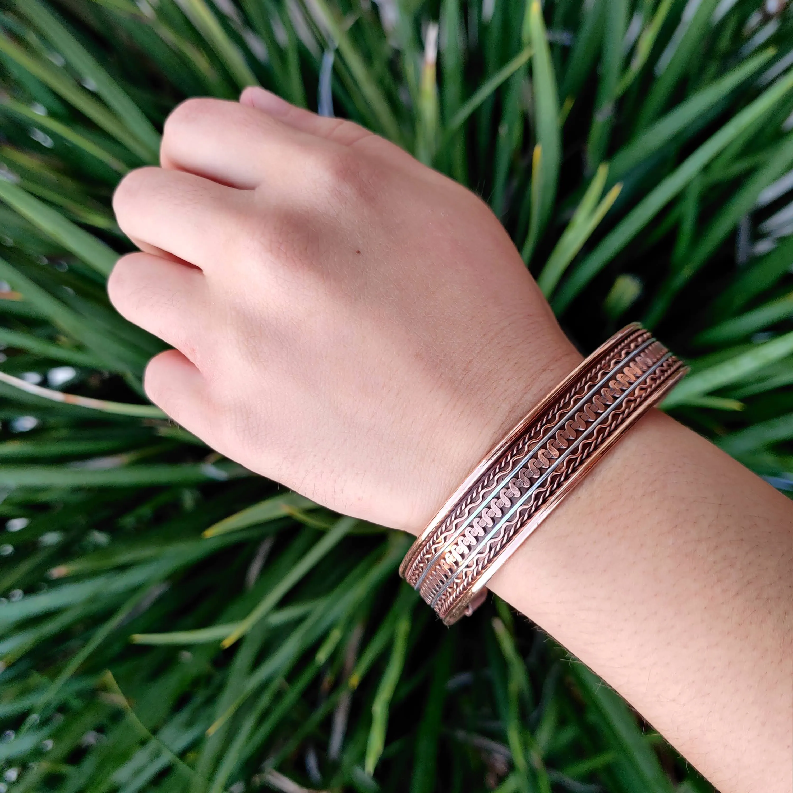 Pattern Copper Magnetic Bracelet