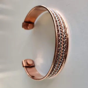 Pattern Copper Magnetic Bracelet