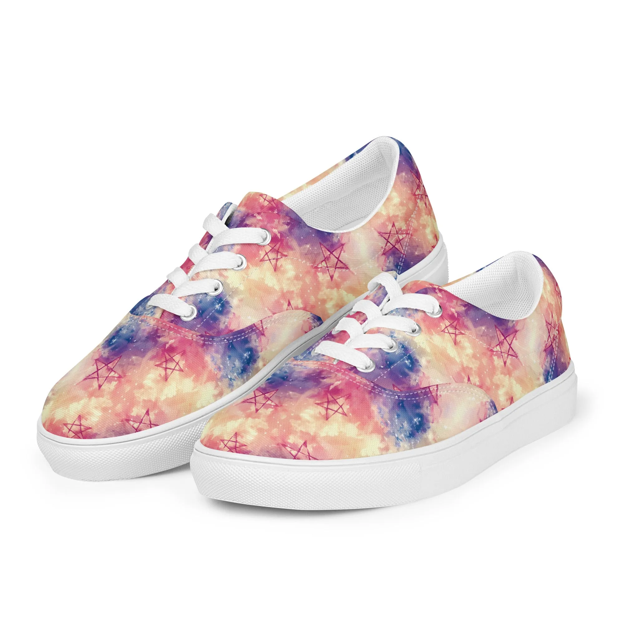 Pentagram Stars Women’s lace-up canvas shoes