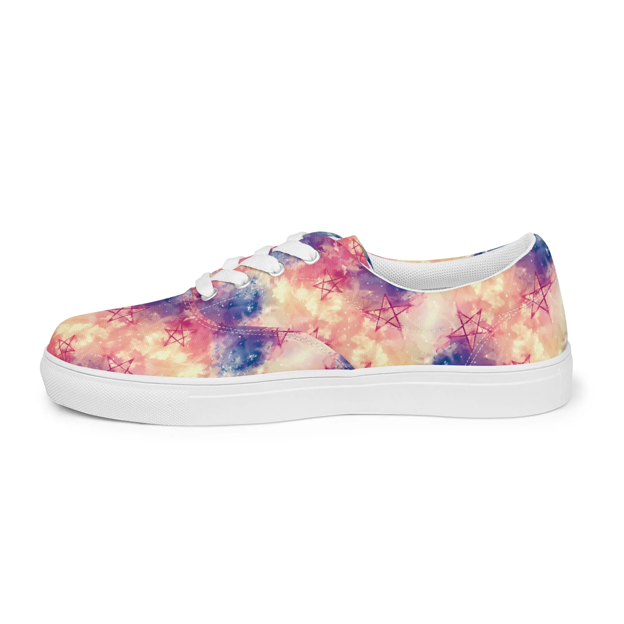 Pentagram Stars Women’s lace-up canvas shoes