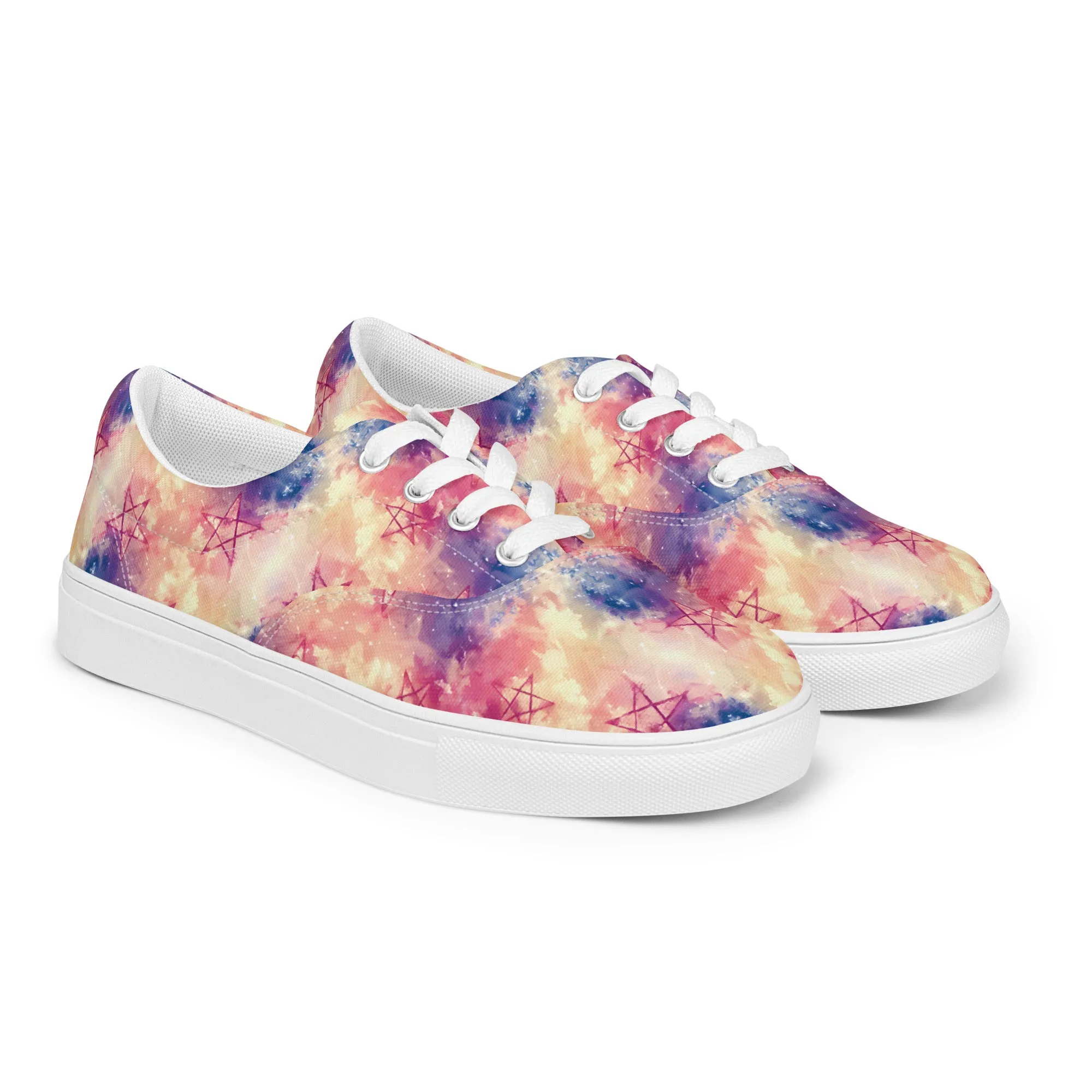Pentagram Stars Women’s lace-up canvas shoes