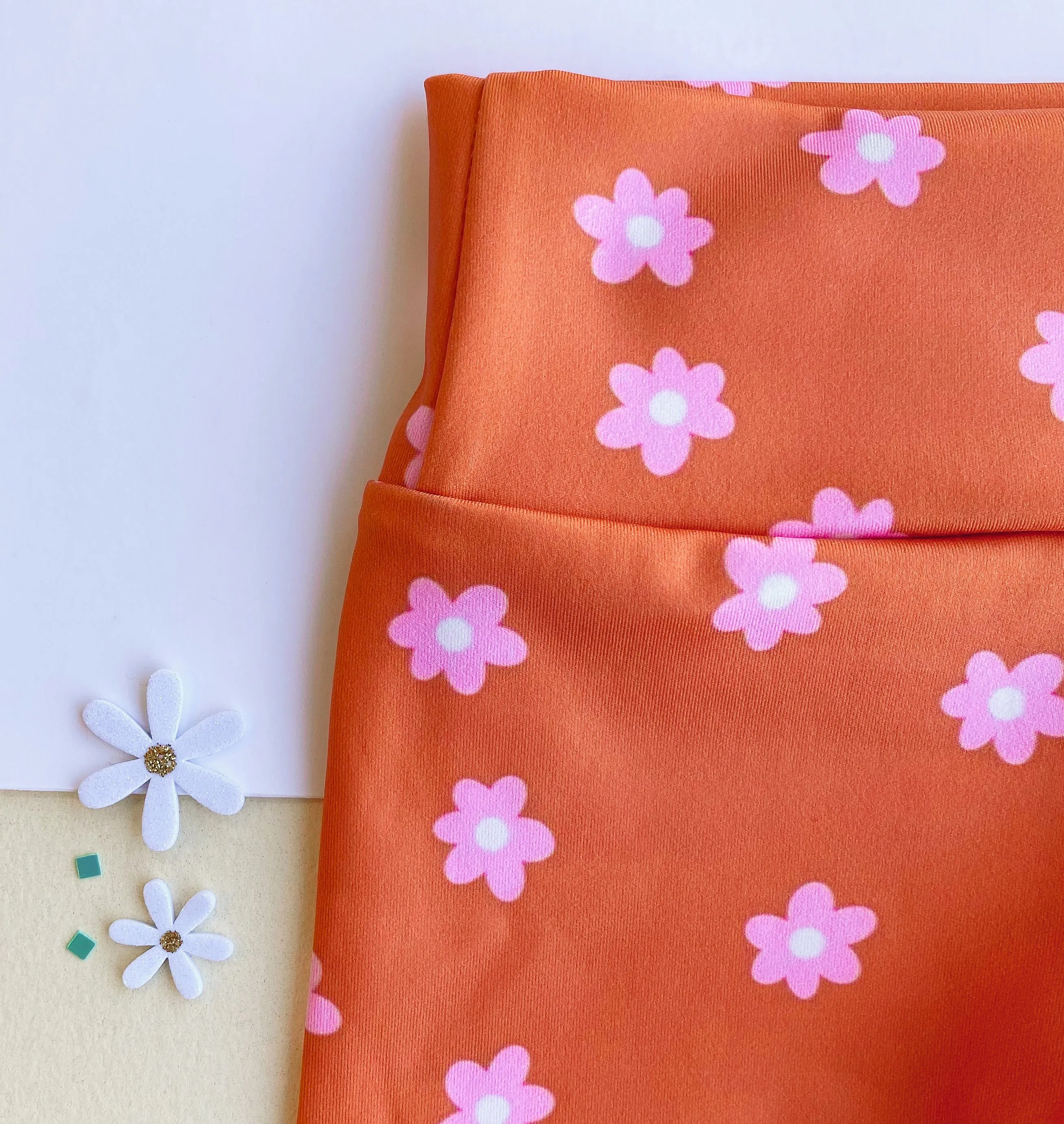 pink flower biker shorts