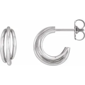 Platinum Right 12 mm Hoop Earrings