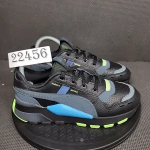 Puma RS 2.0 Lightsense Shoes Youth Sz 6 Black Blue Athletic Trainers Sneakers