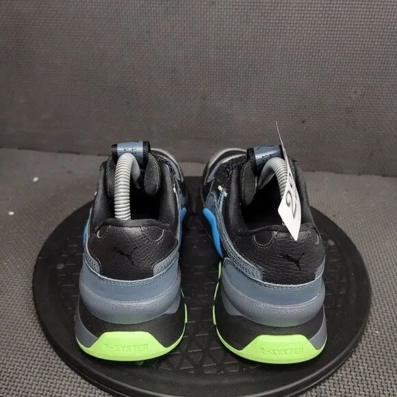 Puma RS 2.0 Lightsense Shoes Youth Sz 6 Black Blue Athletic Trainers Sneakers