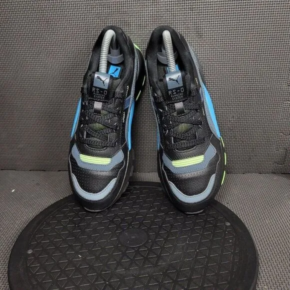 Puma RS 2.0 Lightsense Shoes Youth Sz 6 Black Blue Athletic Trainers Sneakers